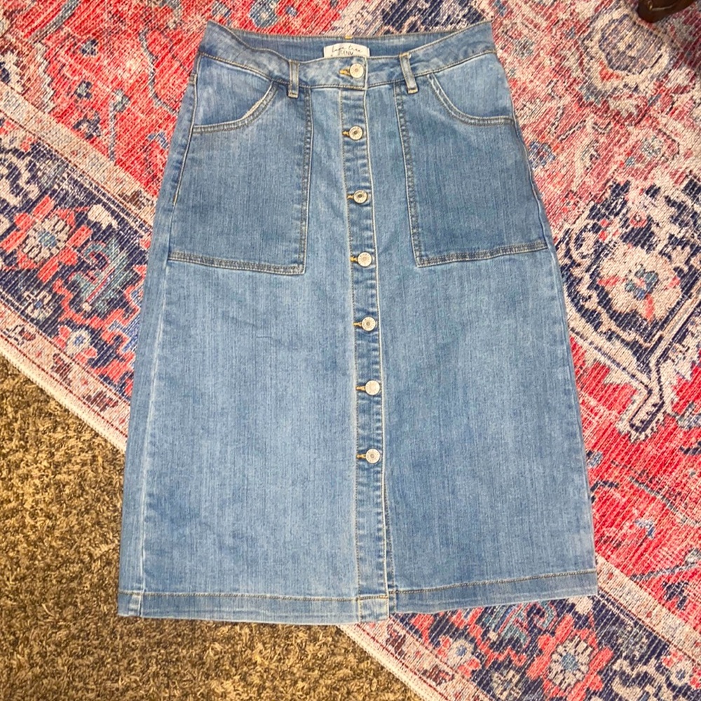 Love Tree Denim Size M Midi Jean Skirt